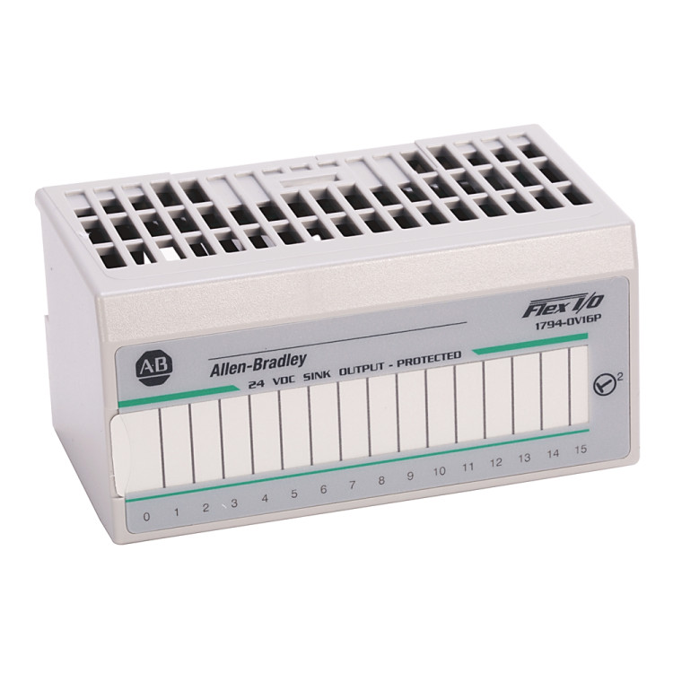 ALLEN BRADLEY 1794-OV16P FLEX I/O 24V DC SINK OUTPUT MODULE (PROTECTED), 16 POINT ALLEN BRADLEY 1794-OV16P FLEX I/O 24V DC SINK OUTPUT MODULE (PROTECTED), 16 POINT