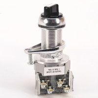ALLEN BRADLEY 800H-HP2KB6 HAZARDOUS LOCATION TYPE 7 9 2 POS. SEL. SWITCH-NON-ILLUM., STANDARD BARREL LENGTH, WHITE (KNOB) / GRAY (METAL WING), STD. KNOB MAINT., NO CONTACTS, NO CONTACTS, NO CONTACTS, NO CONTACTS