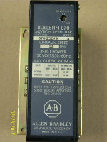ALLEN BRADLEY 870-ZOD79 MOTION DETECTOR MIN SPEED 120VOLT INPUT