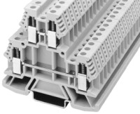 ALLEN BRADLEY 1492-WD6 1492-W IEC TERMINAL BLOCK, TWO-CIRCUIT FEED-THROUGH BLOCK, 6 MM (# 22 AWG - # 10 AWG), STANDARD FEEDTHROUGH, GRAY (STANDARD),