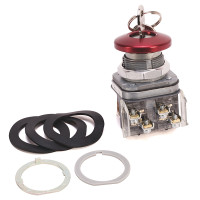 ALLEN BRADLEY 800T-E24A 30.5MM TYPE 4/13 CYLINDER LOCK PB, DEAD BOLT A LOCK-IN, E158 (STD. KEY), STANDARD HD, 1 NO-1 NC