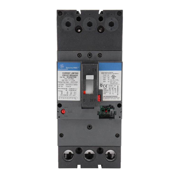GENERAL ELECTRIC SFHA36AT0250  CIRCUIT BREAKER 250AMP 3POLE 600VAC