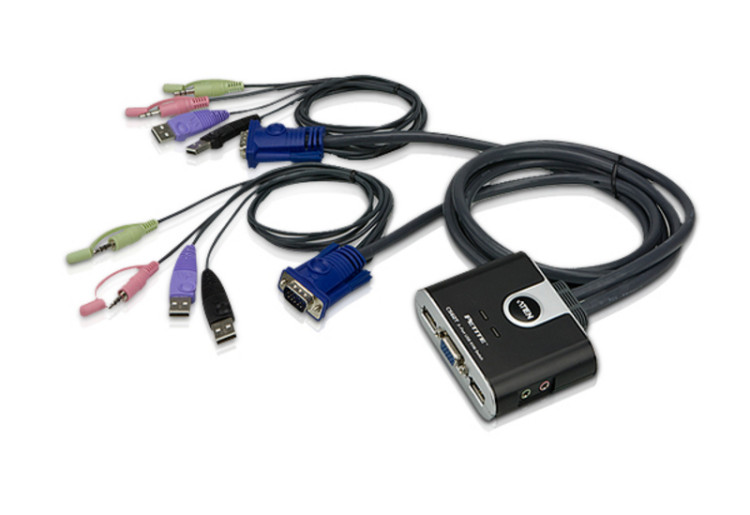 KVM-коммутатор ATEN 2-Port USB KVM Switch KVM-коммутатор ATEN 2-Port USB KVM Switch
