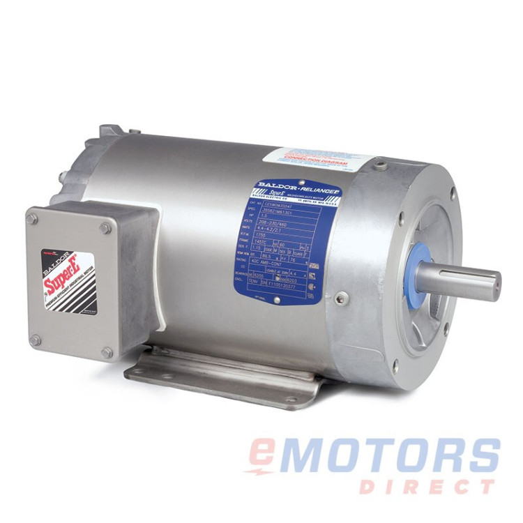 BALDOR CEWDM3546  MOTOR 1HP 1745RPM 2.9AMP 208-230/460V 60HZ 3PH