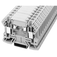 ALLEN BRADLEY 1492-WKD6 IEC KNIFE DISCONNECT ISOLATION BLOCK, STANDARD FEEDTHROUGH, 6MM MAX. WIRE, GRAY,