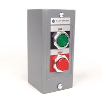 ALLEN BRADLEY 800H-2HXR4 PUSHBUTTON STATION ASSEMBLY 600VAC 10AMP MAX