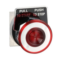 GROUPE SCHNEIDER 9001-KR9R  PUSHBUTTON RED MUSHROOM PUSH/PULL MAINTAINED 30MM
