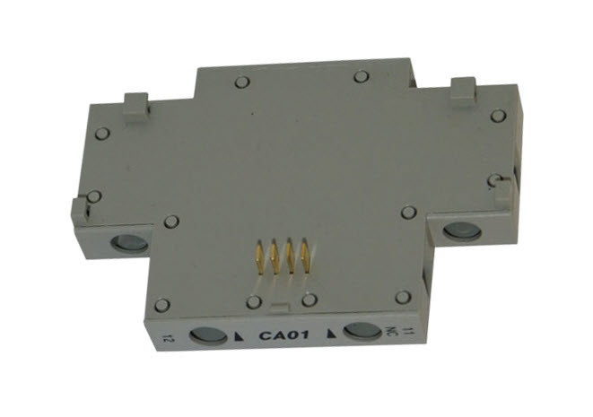 ALLEN BRADLEY 150-CA01 AUXILIARY CONTACT BLOCK FOR SIDE MOUNTING WITHOUT SEQUENCE TERMINAL DESIGNATIONS, 0 N.O. 1 N.C.