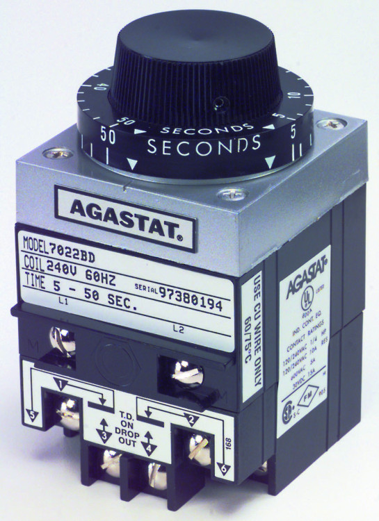 AGASTAT 7022-BB TIMING RELAY OFF DELAY 240VAC 1.5-5SECONDS AGASTAT 7022-BB TIMING RELAY OFF DELAY 240VAC 1.5-5SECONDS