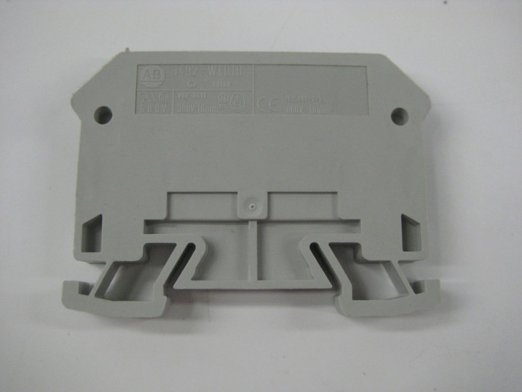 ALLEN BRADLEY 1492-WLD10 IEC SINGLE CIRCUIT LINK DISCONNECT BLOCK, STANDARD FEEDTHROUGH, 10MM MAX. WIRE, GRAY,