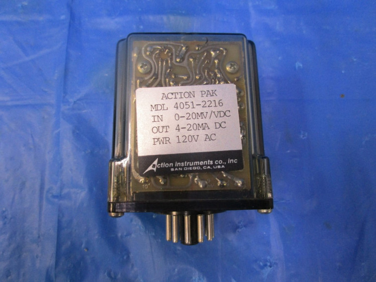 ACTION INSTRUMENTS 4051-2216U CONDITIONER SIG 0-20MV/VDC 4-20MADC 120VAC ACTION INSTRUMENTS 4051-2216U CONDITIONER SIG 0-20MV/VDC 4-20MADC 120VAC