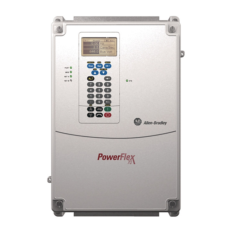 ALLEN BRADLEY 20AD052C3AYNANC0 AC DRIVE POWERFLEX 70, 480V, 3PH, 52A, 40HP, NEMA4X, EMC, LCD