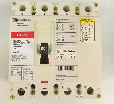 CIRCUIT BREAKER 150AMP 4POLE 125V CIRCUIT BREAKER 150AMP 4POLE 125V