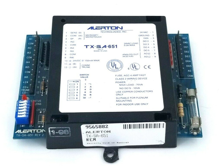 ALERTON TX-SA-651 CONTROLLER PROGRAMMABLE ALERTON TX-SA-651 CONTROLLER PROGRAMMABLE