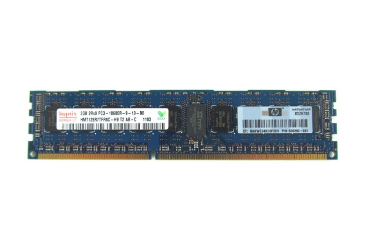 2GB (1x2Gb 2Rank) 2Rx8 PC3-10600R-9 Registered DIMM