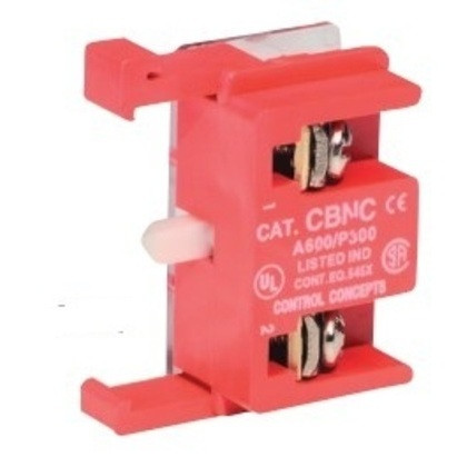 CONTROL CONCEPTS CBNC CONTACT BLOCK NC RED A600/P300 CONTROL CONCEPTS CBNC CONTACT BLOCK NC RED A600/P300
