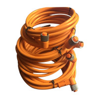 (6010542); DOL-1205-W10M; CORDSET, M12, FEMALE, 5-PIN, RIGHT-ANGLE, PVC, ORANGE, 10M