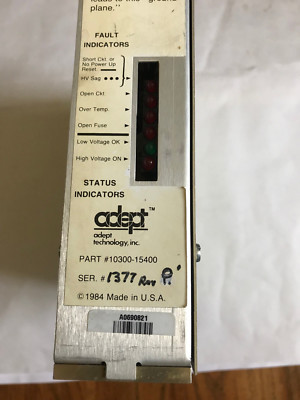 ADEPT TECH 10300-15400 CONTROL MODULE AMPLIFIER B-TYPE ADEPT TECH 10300-15400 CONTROL MODULE AMPLIFIER B-TYPE
