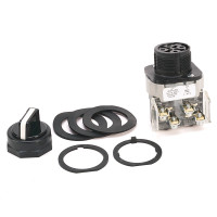 ALLEN BRADLEY 800H-HR2A 30.5MM TYPE 4/4X/13 2 POS SEL. SWITCH-NON-ILLUM., WHITE, STD. KNOB MAINT., 1 NO-1 NC