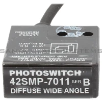 ALLEN BRADLEY 42SMP-7011 PHOTOELECTRIC SENSORS, MINIATURE RECTANGULAR, WIDE ANGLE DIFFUSE, SENSING RANGE 280 MM, 11 - 28 VDC, PNP, COMPLEMENTARY OUTPUTS, CABLE 2 M