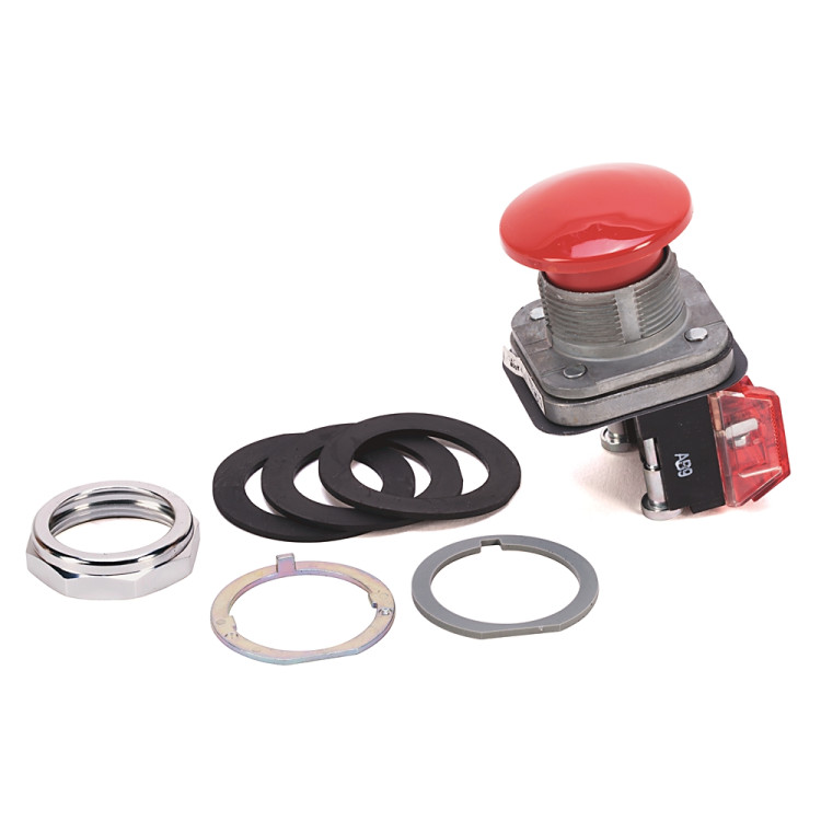 ALLEN BRADLEY 800T-N56R OPERATOR FOR PUSHBUTTON MUSHROOM HEAD BUTTON RED ALLEN BRADLEY 800T-N56R OPERATOR FOR PUSHBUTTON MUSHROOM HEAD BUTTON RED