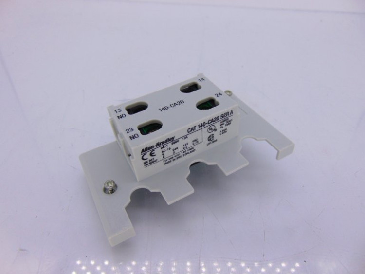 ALLEN BRADLEY 140-CA20 AUXILIARY CONTACT BLOCK, FOR FLUSH MOUNTING TO BULLETIN 140-CMN CIRCUIT BREAKER ALLEN BRADLEY 140-CA20 AUXILIARY CONTACT BLOCK, FOR FLUSH MOUNTING TO BULLETIN 140-CMN CIRCUIT BREAKER