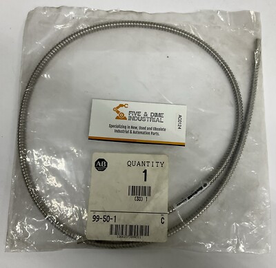 ALLEN BRADLEY 99-50-1 FIBER OPTIC CABLE 3FT SS/GLASS PLAIN END ALLEN BRADLEY 99-50-1 FIBER OPTIC CABLE 3FT SS/GLASS PLAIN END