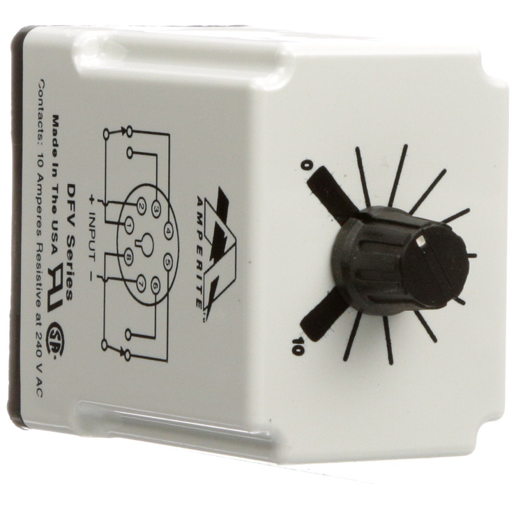 AMPERITE 120AF10-120DFV SOLID STATE FLASHER DPDT, 120FPM, 120VAC; CONTACT CONFIGURATION:DPDT; NOM INPUT VOLTAGE:120V AC; TIMING ADJUSTMENT:KNOB; RELAY MOUNTING:QUICK CONNECT AMPERITE 120AF10-120DFV SOLID STATE FLASHER DPDT, 120FPM, 120VAC; CONTACT CONFIGURATION:DPDT; NOM INPUT VOLTAGE:120V AC; TIMING ADJUSTMENT:KNOB; RELAY MOUNTING:QUICK CONNECT