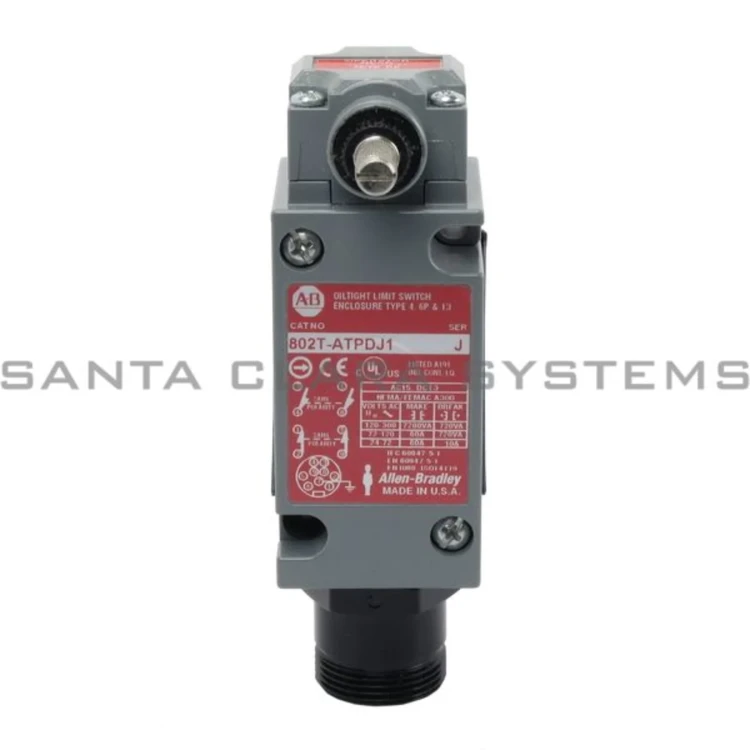 ALLEN BRADLEY 802T-ATPDJ1 LIMIT SWITCH, NEMA TYPE 4 AND 13 OILTIGHT CONSTRUCTION, PLUG-IN, SAFETY SWITCH, LEVER TYPE, SPRING RETURN, STANDARD OPERATING TORQUE, 4-CIRCUIT, CW AN ALLEN BRADLEY 802T-ATPDJ1 LIMIT SWITCH, NEMA TYPE 4 AND 13 OILTIGHT CONSTRUCTION, PLUG-IN, SAFETY SWITCH, LEVER TYPE, SPRING RETURN, STANDARD OPERATING TORQUE, 4-CIRCUIT, CW AN