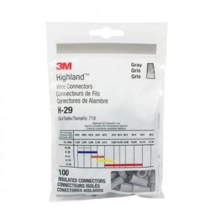 3M H29BOX (PRICE/BOX; BOX OF 100)GRAY CONNECTOR (100/BOX) 3M H29BOX (PRICE/BOX; BOX OF 100)GRAY CONNECTOR (100/BOX)