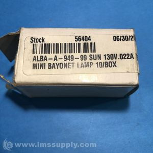 ALBA 0-3895 BULB INCANDESCENT 6V 200MA 2W ALBA 0-3895 BULB INCANDESCENT 6V 200MA 2W
