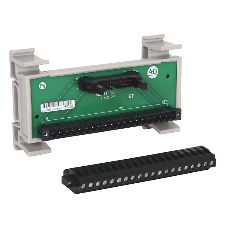 ALLEN BRADLEY 1492-RIFM20F-F120A-2 DIGITAL IFM W/FIELD REMOVABLE TERMINAL BLOCK, (RTB) 20-PIN CABLE HEADER, FUSED W/EXTRA TERMINALS & 120VAC/DC BF LED INDICATORS FOR INPUTS ALLEN BRADLEY 1492-RIFM20F-F120A-2 DIGITAL IFM W/FIELD REMOVABLE TERMINAL BLOCK, (RTB) 20-PIN CABLE HEADER, FUSED W/EXTRA TERMINALS & 120VAC/DC BF LED INDICATORS FOR INPUTS