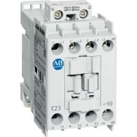 ALLEN BRADLEY 100-C09DJ400 CONTACTOR, SCREW TERMINALS, 4KW/400V, COIL 2 TERMINALS, COIL TERMINALS AT LINE SIDE, CONTROL VOLTAGE 24V DC WITH DIODE, 4 N.O. MAIN POLES, SINGEL PACK