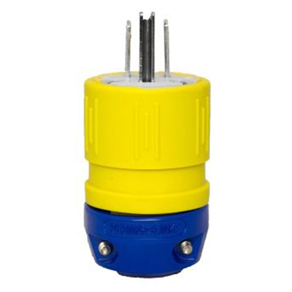 ERICSON MFG 1510-P  PLUG YEL/BLUE 15AMP 2POLE 3W 125V NEMA 5-15