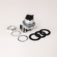 ALLEN BRADLEY 800TC-H2A 30.5MM TYPE 4/13 2 POS SEL. SWITCH-NON-ILLUM., WHITE, STD. KNOB MAINT., 1 NO-1 NC, FINGER SAFE GUARDS