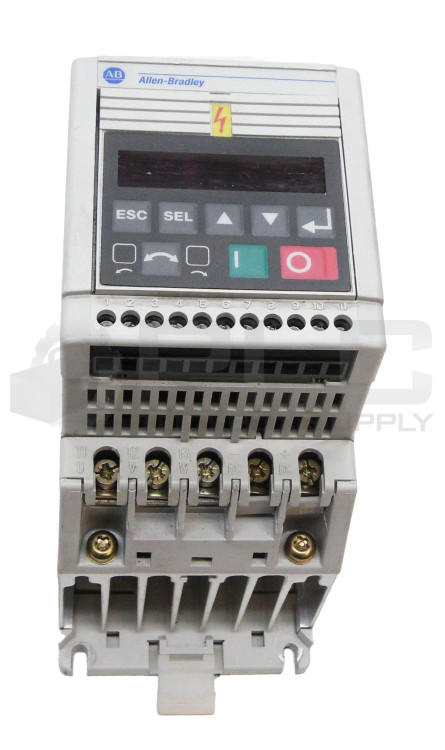 ALLEN BRADLEY 160-AA02NPS1P1 SPEED CONTROLLER 1/2HP, 200-240V AC 3 PHASE INPUT, OPEN STYLE, PRESET SPEED, PROGRAM KEYPAD MODULE ALLEN BRADLEY 160-AA02NPS1P1 SPEED CONTROLLER 1/2HP, 200-240V AC 3 PHASE INPUT, OPEN STYLE, PRESET SPEED, PROGRAM KEYPAD MODULE