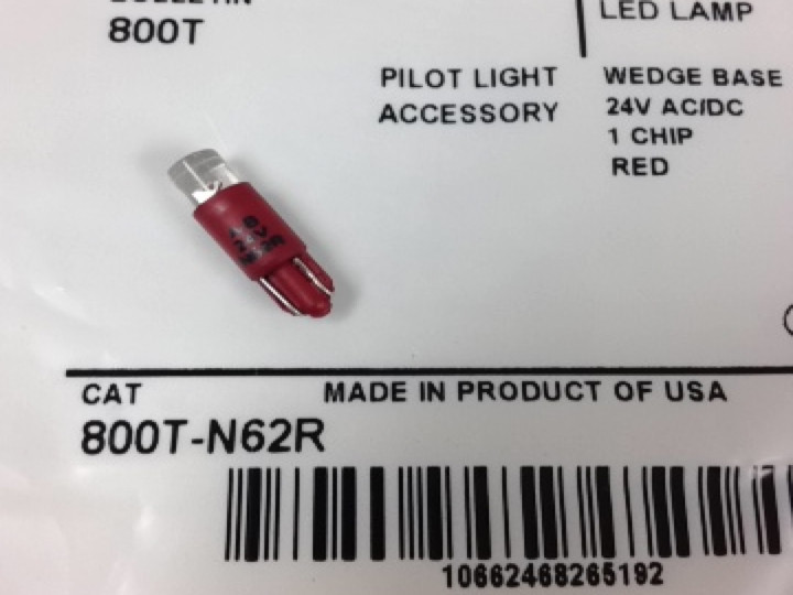 ALLEN BRADLEY 800T-N62R LED, FULL VOLTAGE, 24V AC/DC, RED