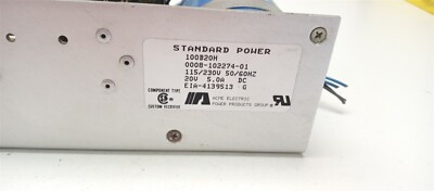 ACME ELECTRIC 100B20H POWER SUPPLY 115/230VAC 20VDC/5AMP ACME ELECTRIC 100B20H POWER SUPPLY 115/230VAC 20VDC/5AMP