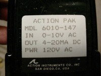 ACTION INSTRUMENTS MDL-6010-147 SIGNAL CONDITIONER 0-10VAC 4-20MA