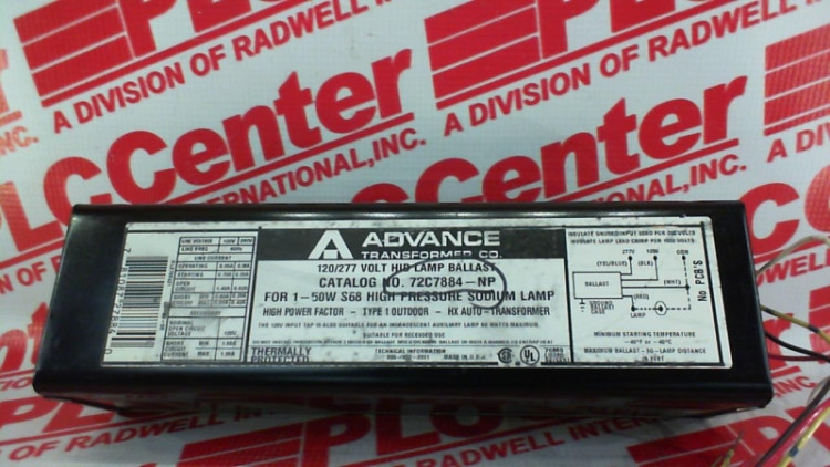 ADVANCE BALLAST 72C7884NP HPS BAL 50W S68 120/277V FCAN ADVANCE BALLAST 72C7884NP HPS BAL 50W S68 120/277V FCAN