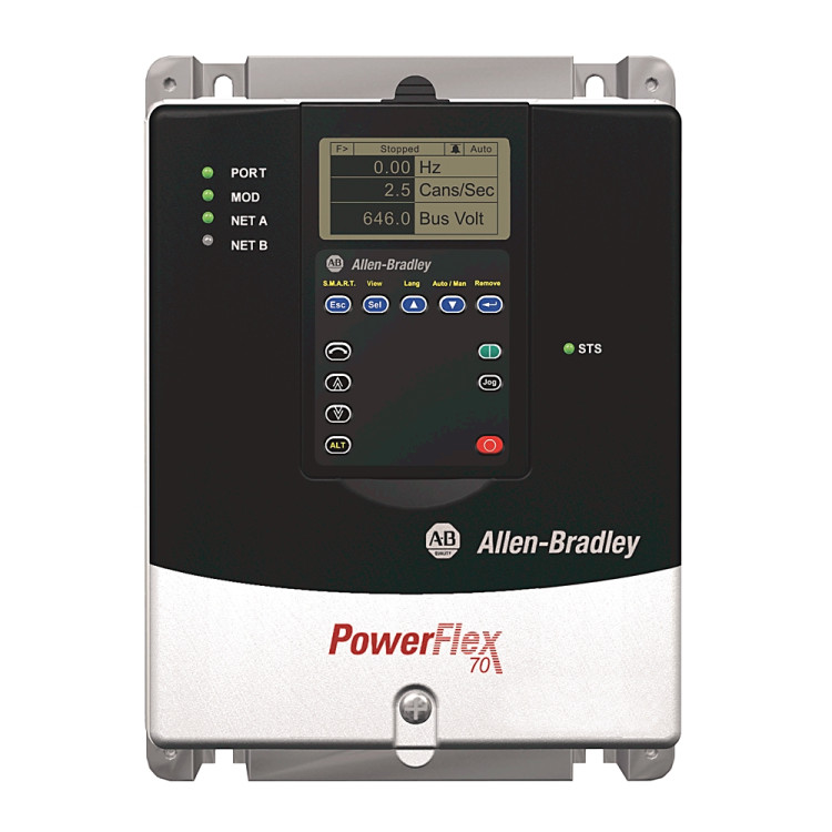 ALLEN BRADLEY 20AD5P0A3AYNNNNN PF70, AC DRIVE, 480 VAC, 3 PH ALLEN BRADLEY 20AD5P0A3AYNNNNN PF70, AC DRIVE, 480 VAC, 3 PH