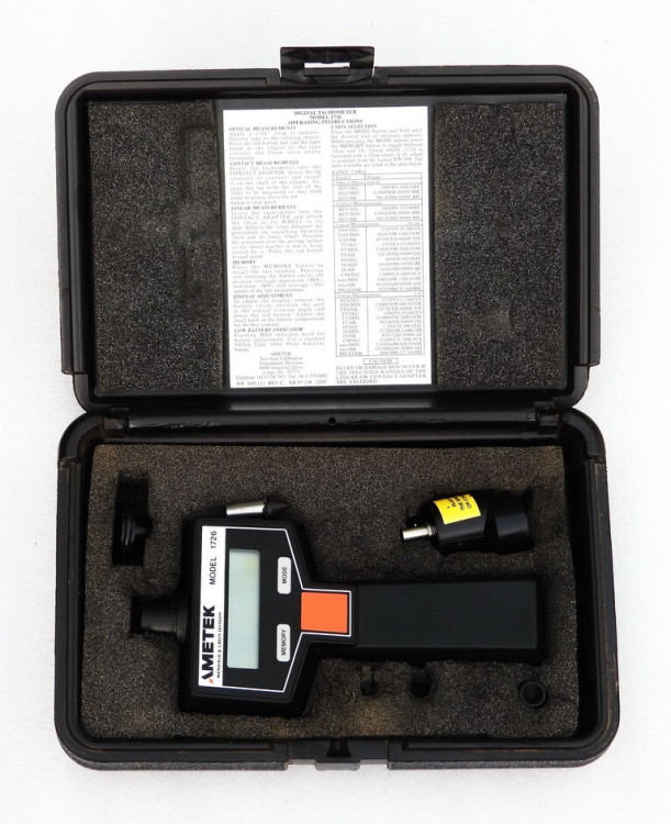 AMETEK 1726 TACHOMETER DIGITAL DUAL FUNCTION LCD 12IN RANGE