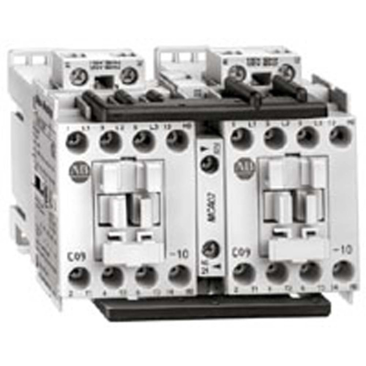 ALLEN BRADLEY 104-C23KD22 REVERSING CONTACTOR, 11KW/400V, CONTROL VOLTAGE 110V 50/60HZ, 1 N.O. + 1 N.C. PER CONTACTOR ALLEN BRADLEY 104-C23KD22 REVERSING CONTACTOR, 11KW/400V, CONTROL VOLTAGE 110V 50/60HZ, 1 N.O. + 1 N.C. PER CONTACTOR