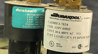 AMERICAN ELECTRONIC COMPONENTS BF3-7024 MERCURY DISP CONTACTOR 3PST-NO, 120V 30A; COIL VOLTAGE VAC NOM:120V; CONTACT CURRENT MAX:30A; CONTACT VOLTAGE AC NOM:600V; CONTACT VOLTAGE DC MAX:240V AMERICAN ELECTRONIC COMPONENTS BF3-7024 MERCURY DISP CONTACTOR 3PST-NO, 120V 30A; COIL VOLTAGE VAC NOM:120V; CONTACT CURRENT MAX:30A; CONTACT VOLTAGE AC NOM:600V; CONTACT VOLTAGE DC MAX:240V