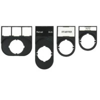 ALLEN BRADLEY 800E-12BE100 800E LEGEND PLATE, 30 X 50MM STD., 2 PIECE SNAP-INWITHOUT TEXT, BLACK WITH WHITE LEGEND TEXT,