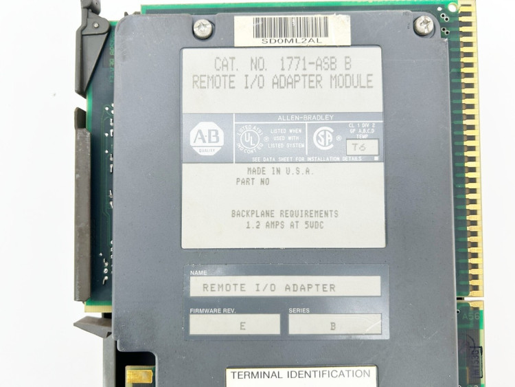 ALLEN BRADLEY 1771-ASB/E ADAPTER MODULE 1.2AMP 5VDC REMOTE I/O ALLEN BRADLEY 1771-ASB/E ADAPTER MODULE 1.2AMP 5VDC REMOTE I/O
