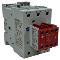 ALLEN BRADLEY 100S-C72D14C SAFETY CONTACTOR, SCREW TERMINALS, 40KW/400V, COIL 2 TERMINALS, COIL TERMINALS AT LINE SIDE, CONTROL VOLTAGE 110V 50HZ / 120V 60HZ, 1 N.O. + 4 N.C. AUXILIARY CONTACT, SINGEL PACK