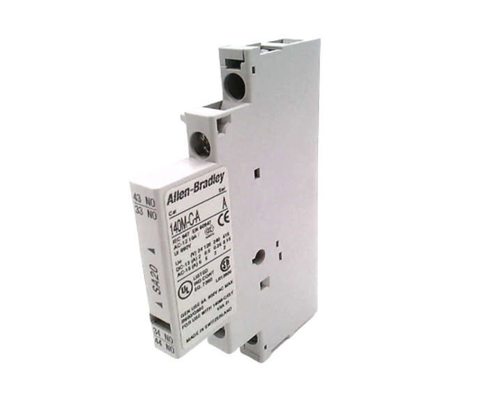 ALLEN BRADLEY 140M-C-ASA02 AUXILIARY CONTACT, TO BULLETIN 140M-C, -D, -F - CIRCUIT BREAKERS, FRONT-MOUNTED, 2-POLE, 2 N.C. ALLEN BRADLEY 140M-C-ASA02 AUXILIARY CONTACT, TO BULLETIN 140M-C, -D, -F - CIRCUIT BREAKERS, FRONT-MOUNTED, 2-POLE, 2 N.C.