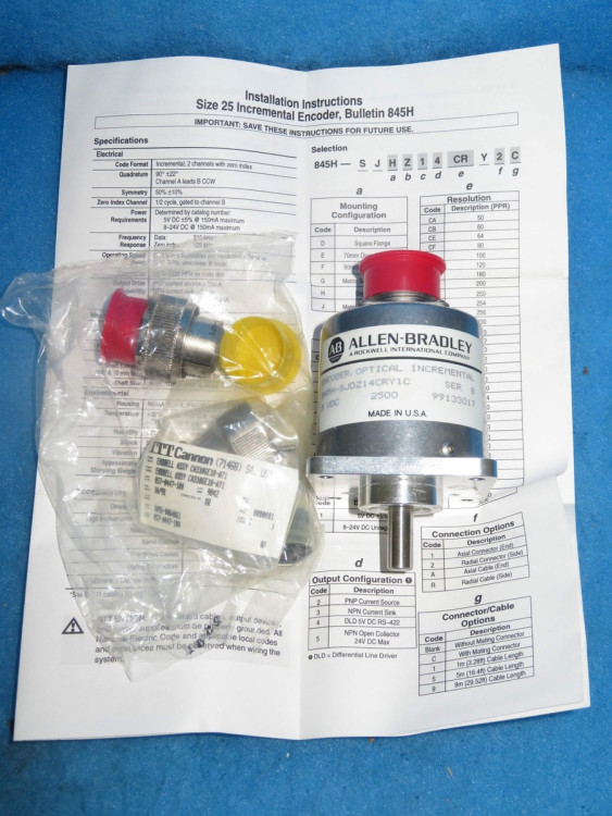 ALLEN BRADLEY 845H-SJDZ14CRY1C ENCODER INCREMENTAL