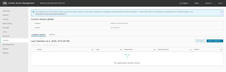Paper PAC to upgrade SRE VMware ESXi with vCenter agent